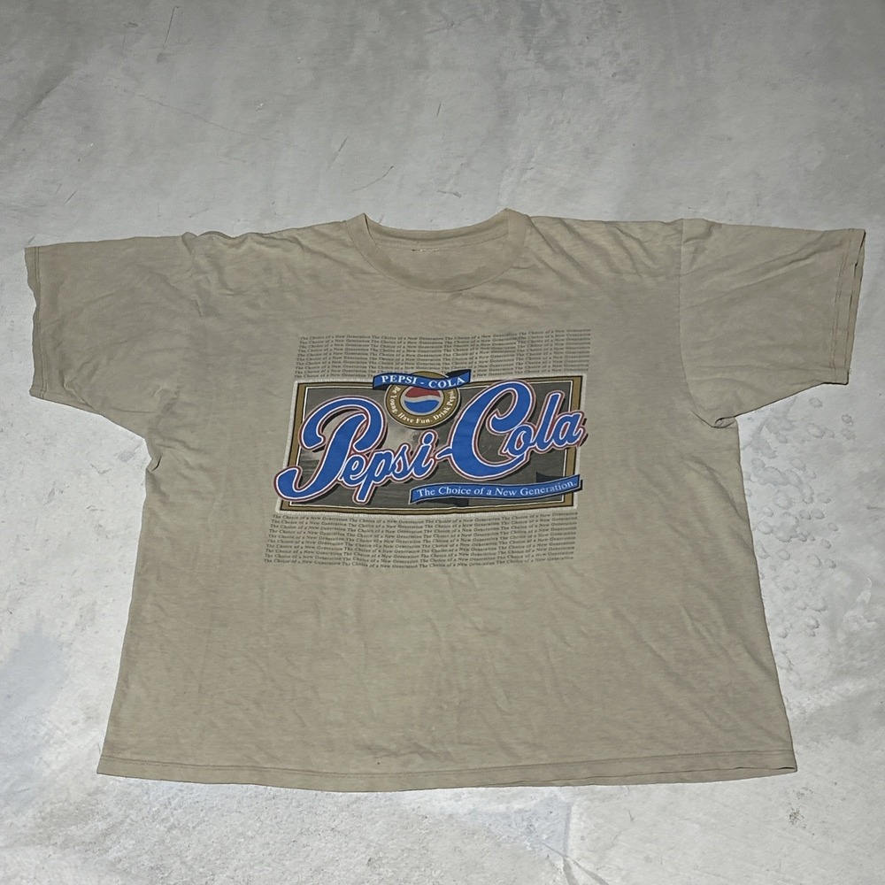 Vintage 1990s Pepsi-Cola Graphic Sofa Advertising Shirt Y2K SZ 3XL Men's